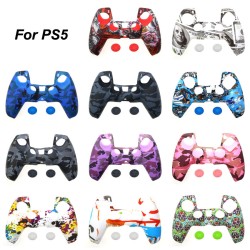Silicone protective cover case - for PS5 controller - with thumb stick capsAccessories
