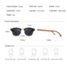 MERRYS - classic polarized sunglasses - semi-rimless - wooden temple - UV400Sunglasses