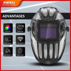 ANDELI - solar auto darkening welding helmet - TIG / MIG / CUT / MMAHelmets