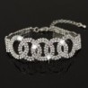 Luxurious silver bracelet with crystalsBracelets