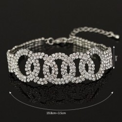 Luxurious silver bracelet with crystalsBracelets