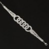 Luxurious silver bracelet with crystalsBracelets