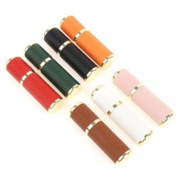 Leather perfume bottle - empty metal container - 5mlPerfumes