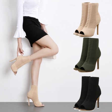 Fashionable peep toe - high heel - ankle boots - pumpsHigh heels