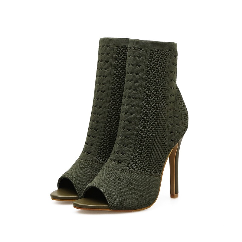 Fashionable peep toe - high heel - ankle boots - pumpsHigh heels
