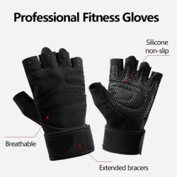 Professional fitness gloves - half-finger - honeycomb designEquipment