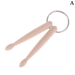 Mini wooden drum sticks - keychainKeyrings