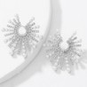 Sunflower shaped earrings - with crystals / pearlsEarrings