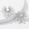 Sunflower shaped earrings - with crystals / pearlsEarrings