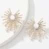 Sunflower shaped earrings - with crystals / pearlsEarrings
