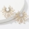 Sunflower shaped earrings - with crystals / pearlsEarrings