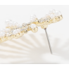Sunflower shaped earrings - with crystals / pearlsEarrings