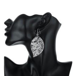 Leaf shaped silver earringsEarrings