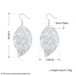 Leaf shaped silver earringsEarrings