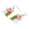 Christmas earrings - enamel snowmen / Christmas treeEarrings
