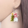 Christmas earrings - enamel snowmen / Christmas treeEarrings