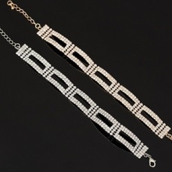 Elegant wide crystal braceletBracelets