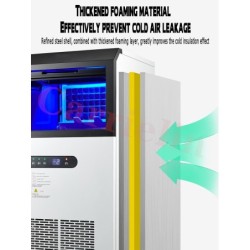 Commercial automatic ice maker - dual purpose - 70 kg / 24 hBar supply