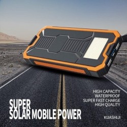 Solar power bank - battery charger - dual USB - waterproof - 20000mAhPower Banks