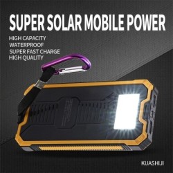 Solar power bank - battery charger - dual USB - waterproof - 20000mAhPower Banks