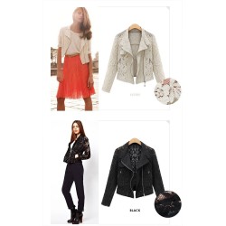Fashion short lace jacket - with zipperJackets