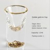 Glass glasses shots - with golden design - lead-free - 10mlBar supply