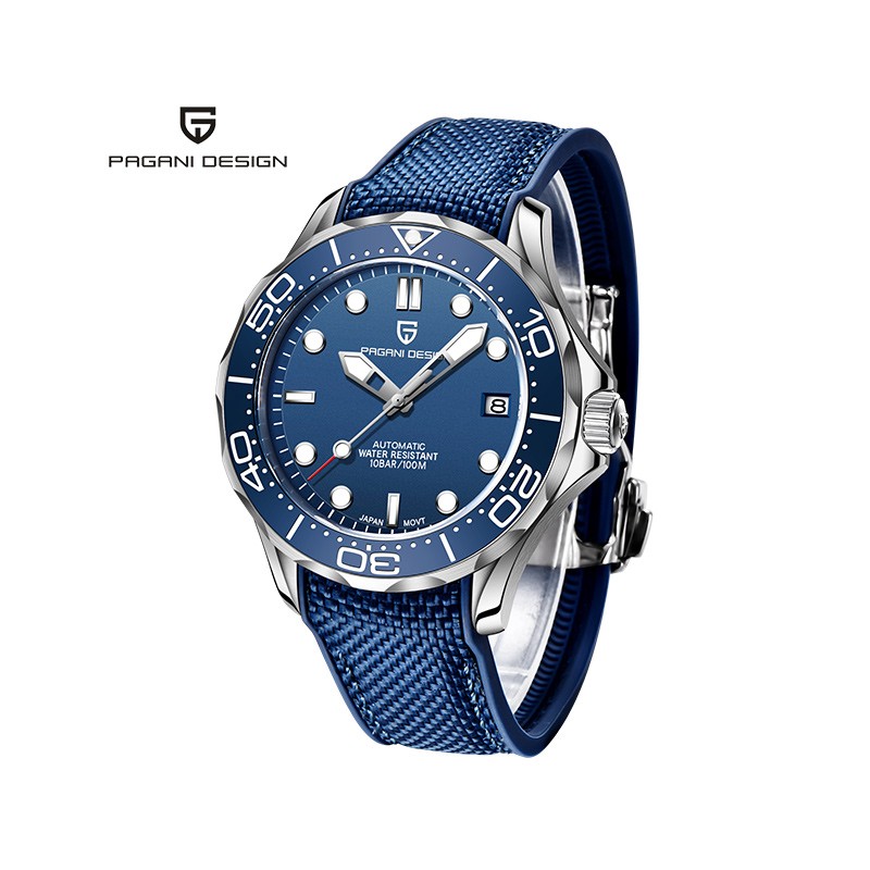 PAGANI DESIGN - fashion automatic watch - nylon strap - blueWatches