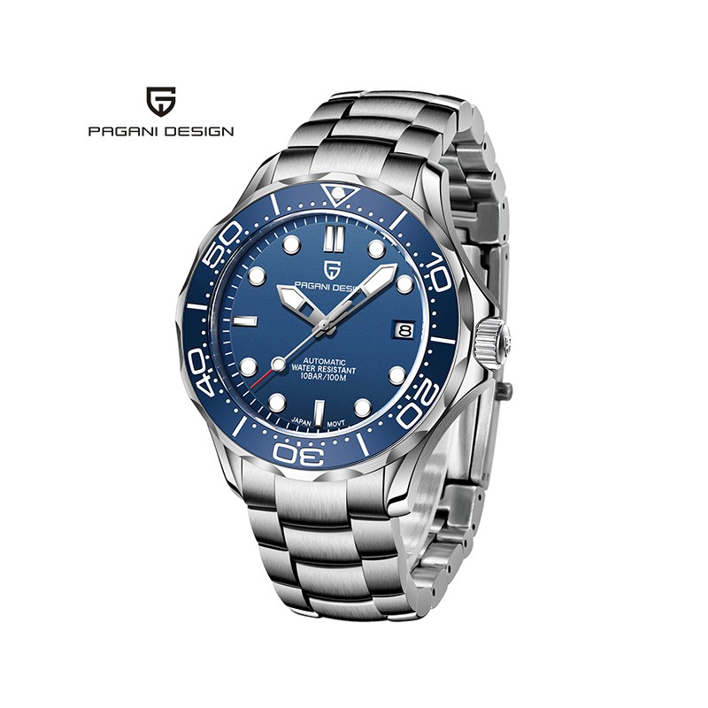 PAGANI DESIGN - fashion automatic watch - stainless steel - blueWatches