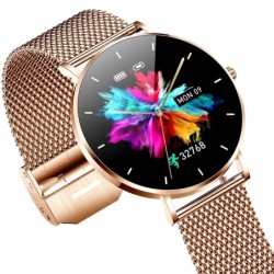 Elegant Smart Watch - ultra thin - 1.36" - AMOLED - HD display - waterproof - stainless steel mesh strapSmart-Wear