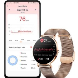 Elegant Smart Watch - ultra thin - 1.36" - AMOLED - HD display - waterproof - stainless steel mesh strapSmart-Wear
