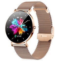 Elegant Smart Watch - ultra thin - 1.36" - AMOLED - HD display - waterproof - stainless steel mesh strapSmart-Wear