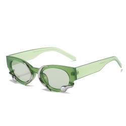 Punk style rectangle sunglasses - with snake decorationSunglasses