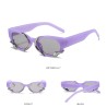 Punk style rectangle sunglasses - with snake decorationSunglasses