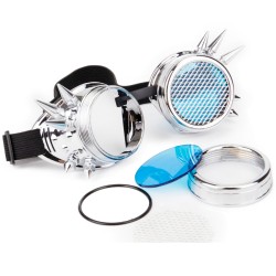 Steampunk / vintage round goggles - removable lenses / metal meshSunglasses