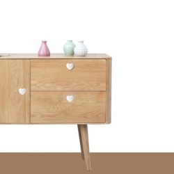 Heart shaped furniture handles - ceramic knobsFurniture