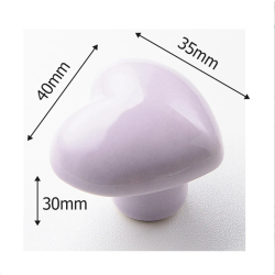 Heart shaped furniture handles - ceramic knobsFurniture
