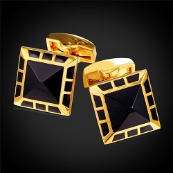 Elegant square black cufflinksCufflinks