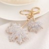 Crystal double maple leaf - keychainKeyrings