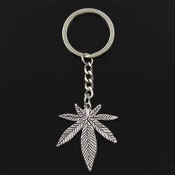 Metal keychain with maple leaf pendantKeyrings