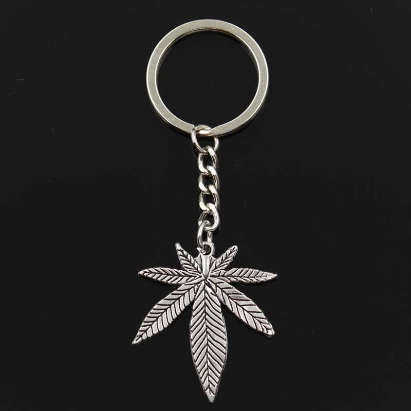 Metal keychain with maple leaf pendantKeyrings