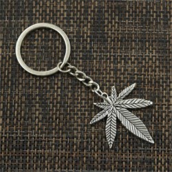 Metal keychain with maple leaf pendantKeyrings