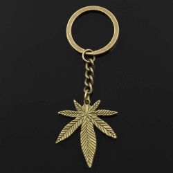 Metal keychain with maple leaf pendantKeyrings