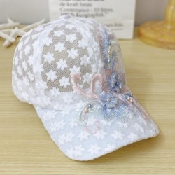 Thin lace baseball cap - embroidered flowers / leavesHats & Caps