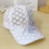 Thin lace baseball cap - embroidered flowers / leavesHats & Caps