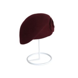 Fashionable woolen beret - with flowerHats & Caps