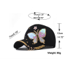 Fashionable baseball cap - crystals - pearls - sequins - butterflyHats & Caps