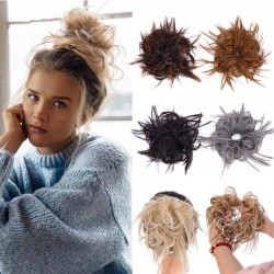 Fake hair bun - elastic scrunchie with synthetic hair - wigWigs