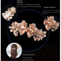 Colorful crystal hair clip - flowers / butterfliesHair clips
