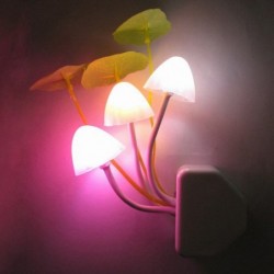 LED night light - wall plug - colorful mushrooms / lotus flowerLights & lighting