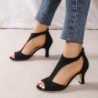 Elegant high heel sandals - with back zipperSandals
